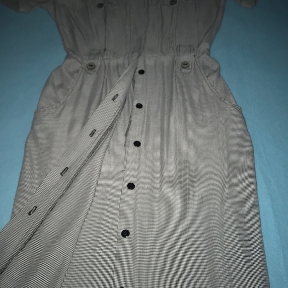 𝅺ALL THAT JAZZ checkered button up dress size 7/8 - Picture 2 of 7